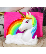 Sacred Pride Golden Horn Rainbow Unicorn On Clouds Paper Napkin Holder F... - $34.28 CAD