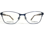 Liz Claiborne Eyeglasses Frames L617 0DA4 Blue Brown Tortoise Cat Eye 53... - $27.80