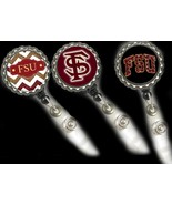 3 Florida state Seminoles FSU work Retractable Reel ID Badge Holder nurs... - $13.85