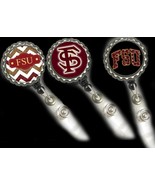 3 Florida state Seminoles FSU work Retractable Reel ID Badge Holder nurs... - £10.94 GBP