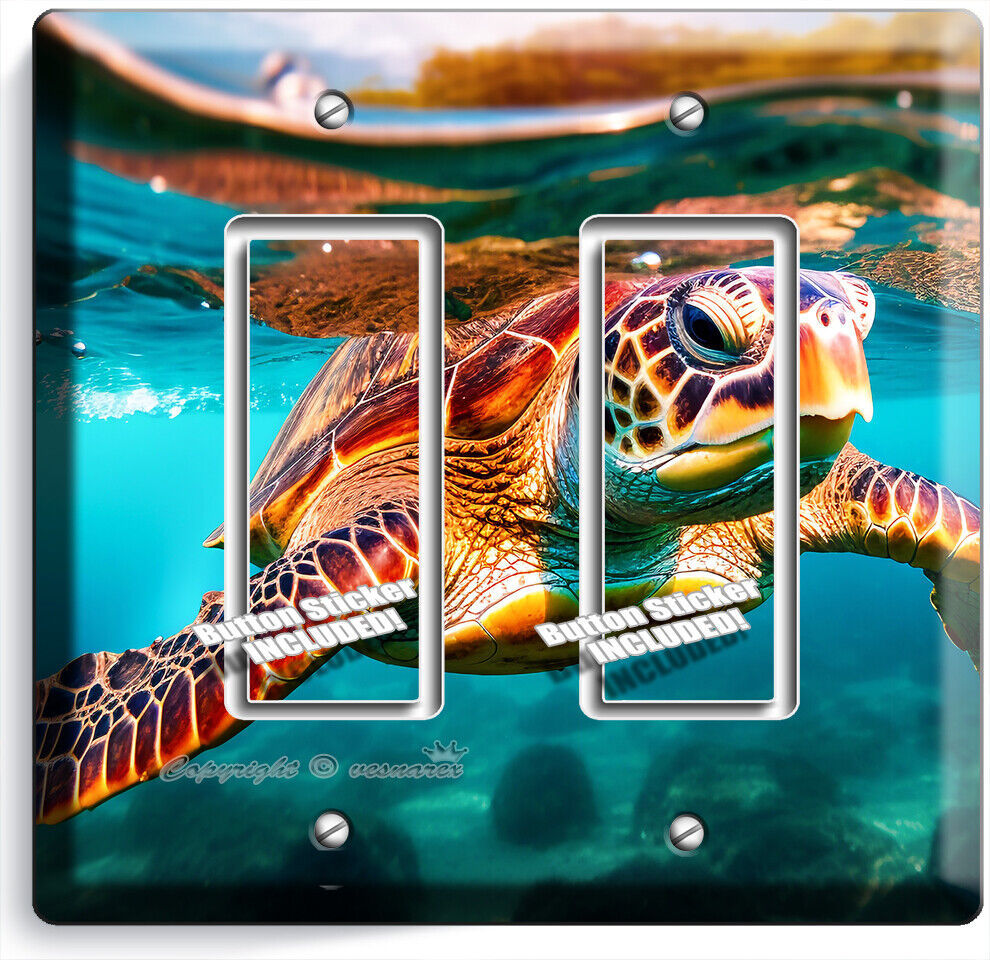 DOLPHINS AT FULL MOON SPLASHING LIGHT SWITCH OUTLET WALL PLATES ROOM OCEAN DECOR Item image 14