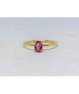 pink tourmaline gold ring for women - £271.35 GBP
