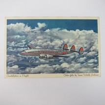 Postcard Trans World Airline TWA Plane Constellation in Flight Vintage UNPOSTED - £7.96 GBP