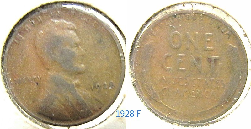 Lincoln Wheat Penny 1928 F - $2.00