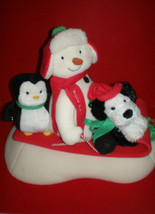 Hallmark Jingle Pals 2007 Animated Musical Snow What Fun Sledders Snowman Batter - £15.02 GBP