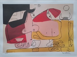 Le Corbusier Signed Lithograph - La Femme Rose - £124.31 GBP