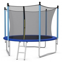 Outdoor Trampoline with Safety Closure Net-8 ft - Color: Blue - Size: 8 ft - £257.42 GBP