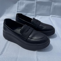 FitFlop Rally Black Penny Loafers Size 6 US Platform Comfort Shoes - $39.99
