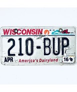 2016 United States Wisconsin Dairyland Passenger License Plate 210-BUP - £13.26 GBP