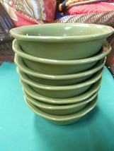 Magnificent Dinnerware by HOME TRENDS &quot;Olive Green&quot;....Set of 7 BOWLS - £40.70 GBP