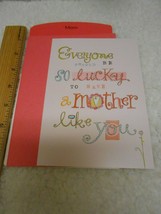 New Sunrise by Hallmark Mother&#39;s Day Card w/ pink Envelope Free Ship too - £4.14 GBP