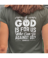 Bella &amp; Canvas Short Sleeve Tee &quot;If God is For Us&quot; white graphic on back - $21.73+