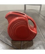 Homer Laughlin Fiesta Ware Scarlet Mini Disc Pitcher Creamer Syrup RED  ... - $369.71 MXN