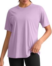G Gradual Women&#39;s Loose Fit Short Sleeve Workout Shirt Hyacinth Purple S... - $330.31 MXN
