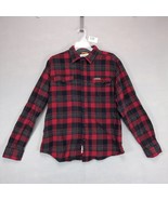 Field &amp; Stream Mens S Red Plaid Cotton Flannel Button Up Shirt Cabincore... - $38.20 CAD