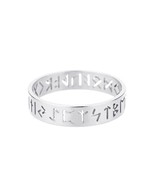 Silver Norse Viking Rune Band Ring Men Women Stainless Steel Jewelry Siz... - £7.06 GBP