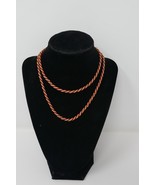 Trifari Red and Gold Twisted 30&quot; Rope Necklace - €27,99 EUR