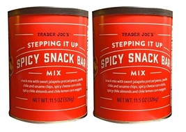 Trader Joe&#39;s Stepping It Up Spicy Snack Bar Mix 11.5 oz ea Can 2 Pack - $29.59