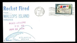 FDC Postal History NASA Rocket Fired Wallops Island VA Nike Apache Aug 26 1966 - £7.86 GBP