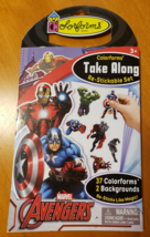 MARVEL AVENGERS COLORFORMS TAKE ALONG RE-STICKABLE SET - 2015 - £3.92 GBP