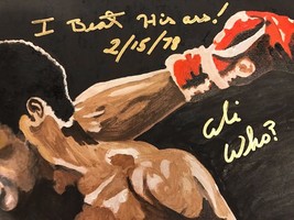 Leon Spinks Signed Original 1/1 Hand Painting COA Autograph Canvas Muhammad A... - £1,535.18 GBP