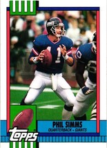 Phil Simms 1990 Topps NY Giants NFL Football Card 51 - £1.24 GBP