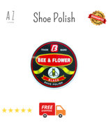 Bee & Flower Brown Leather Renews & Protects Shiny Shoe Polish