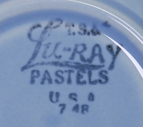 Luray Lu-Ray Blue Berry Dessert Fruit Bowl TS&T Pastels 748 Taylor Smith USA Item image 3