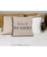 Welcome to Poundtown Throw Pillow Cover 18x18 Beige Zip Closure Funny Gi... - €11,16 EUR