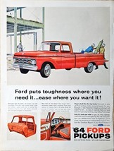 64 Ford Pickup Comfort Bonus Construction Workers 1964 VTG Print - $208.10 MXN