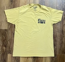 Tee Luv Original Coors T-Shirt Medium Short Sleeve Mustard Crew Neck Cot... - $15.84