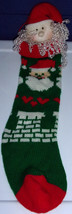 Knit Santa Head Christmas Stocking - £7.89 GBP