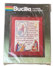 Bucilla "Glory To God" Cross Stitch Kit Vntg Christmas 11 X 14 Complete Sealed - $9.89