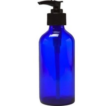 8 oz Glass Pump Bottle - Perfume Studio Cobalt Blue Glass Lotion / Soap ... - £17.62 GBP