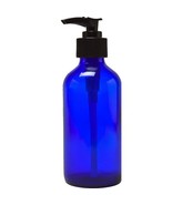 8 oz Glass Pump Bottle - Perfume Studio Cobalt Blue Glass Lotion / Soap ... - £16.80 GBP