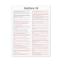  Matthew 24 Chapter Christ Words in Red Christian Wall Art Print - £60.75 GBP+