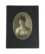 VTG Edwardian Portrait Photo Woman Lace Dress Edw H Fox Danville KY Cabinet - €24,29 EUR
