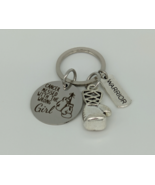 Stainless steel Cancer messed with the wrong girl keychain, awareness je... - £11.79 GBP
