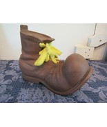 Vintage 1973 Kemtech Brown Plastic Shoe Manky Boot Bank  - $46.08 CAD