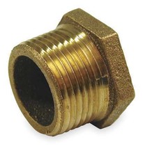 Red Brass Hex Bushing, Mnpt X Fnpt, 1-1/2&quot; X 1-1/4&quot; Pipe Size - $36.09