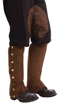 Forum Novelties Men&#39;s Adult Steampunk Suede Spats Costume Accessory, Brown, One  - £55.89 GBP