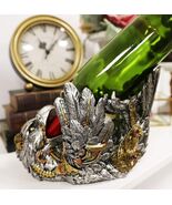 Ebros Steampunk Cyborg Robotic Bald Eagle Wine Bottle Holder 9&quot; Long Hom... - €27,47 EUR