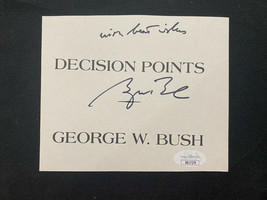 George W. Bush Autographed 4 /12 x 5 1/2 Cut #43 Decision Points POTUS J... - $210.16