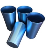 Four (4) ~ Retro Style ~ Aluminum Tumblers ~ LIGHT BLUE ~ 16 oz ~ 4.75&quot; ... - $40.85 CAD