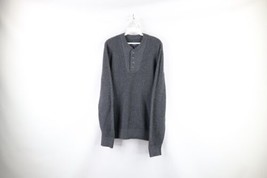 Vintage Gap Mens Medium Faded Cotton Ribbed Knit Pullover Henley Sweater... - $44.50