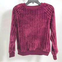No Boundaries Burgundy Chenille Pullover Sweater Juniors Size Small 3-5 - $13.85