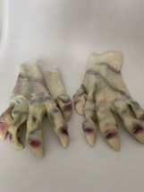 Halloween costumes accessories Zombie gloves rubber paper magic  adult - £22.15 GBP
