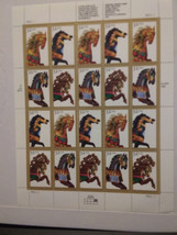 US Stamps/Postage/Sheets Sc #2979a Carousel Horses F-VF OG FV $6.40 - £5.90 GBP