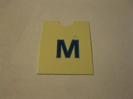 1967 4CYTE Board Game Piece: Blue Letter Tab - M - £0.78 GBP