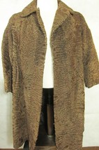 VINTAGE Brown Sakara Persian Lamb Full Woman&#39;s Coat From Germany Atelier... - $175.49